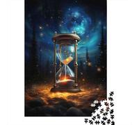 Puzzle for Adults 1000 Pieces Hourglass with Sand in Forest Adult Jigsaw Brain Teaser Game Staycation Kill Time Parent-child Interaction 52x38cm/1000pcs