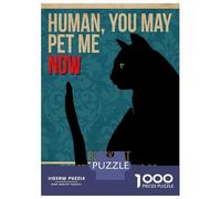 Puzzle for Adults 1000 Pieces Human You May Pet Me Adult Jigsaw Puzzle Hands-on Game Precision Cutting for Is Ideal As A Gift 38x26cm/1000pcs