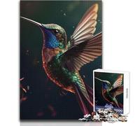 Puzzle for Adults 1000 Pieces Hummingbird Fly Portrait Brainteaser Family Games Birthday Present Secret Santa Gifts Size 38x52cm