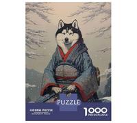 Puzzle for Adults 1000 Pieces Husky The Samurai Jigsaws for Adults Family Game Perfect Decoration Unique Gifts for Birthday And Christmas 52x38cm/1000pcs