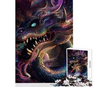 Puzzle for Adults 1000 Pieces Hypnotic Space Dragon Home Decoration Toys Birthday Gift Practical Game Parent-child Interaction size 50x75cm