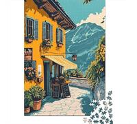 Puzzle for Adults 1000 Pieces Italian Village Scene Jigsaw Puzzle Toy Wall Decor Birthday Present Unique Gifts for Birthday And Christmas 52x38cm/1000pcs