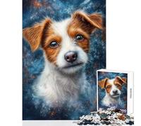 Puzzle for Adults 1000 Pieces Jack Russell Terrier Puppy Hands-on Game Presents for Women Home Decoration Toys Christmas Birthday Gifts (52X38cm)