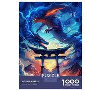 Puzzle for Adults 1000 Pieces Japanese Dragon Torii Gate Jigsaw for Adults Relax Games Analysis And Logic Birthday And Unique Gifts 52x38cm/1000pcs