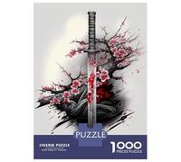 Puzzle for Adults 1000 Pieces Japanese Katana Jigsaw for Adults Relax Games Analysis And Logic Birthday And Unique Gifts 70x50cm/1000pcs