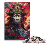 Puzzle for Adults 1000 Pieces Japanese Sakura Samurai Jigsaw Puzzle Every Piece Is Unique - Challenging Family Fun Game 1000PCS(38x26cm)