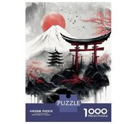 Puzzle for Adults 1000 Pieces Japanese Scenery Ink Wash Jigsaw for Adults Relax Games Analysis And Logic Birthday And Unique Gifts 38x26cm/1000pcs