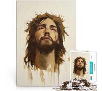 Puzzle for Adults 1000 Pieces Jesus Christ Abstract Portrait Familienaktivität Einzigartige Wohndekoration und Geschenke52x38cm
