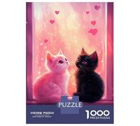Puzzle for Adults 1000 Pieces Kittens in Love Jigsaw for Adults Family Games Home Decoration Unique Gifts for Birthday And Christmas 52x38cm/1000pcs