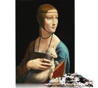 Puzzle for Adults 1000 Pieces 'Lady with An Ermine' Jigsaw Puzzles for Adults Jigsaw Puzzle for Teens Puzzle Game Toy (75x50cm)