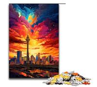Puzzle for Adults 1000 Pieces Las Vegas Nevada Is Surrounded by SplattersLots of Colour Jigsaw Every Piece Is Unique Challenging Family Fun Game 75x50cm