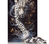 Puzzle for Adults 1000 Pieces Leopard Whispers Jigsaw Puzzles for Adults Jigsaw Puzzle for Teens Puzzle Game Toy (75x50cm)
