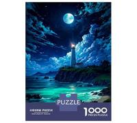 Puzzle for Adults 1000 Pieces Lighthouse Fantasy Beach Jigsaw for Adults Relax Games Analysis And Logic Birthday And Unique Gifts 70x50cm/1000pcs