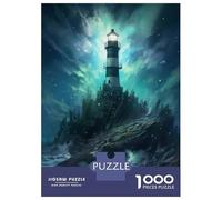 Puzzle for Adults 1000 Pieces Lighthouse on A Rocky Shore Puzzles for Adults Relaxing Games Precision Cutting Parent-child Interaction 52x38cm/1000pcs