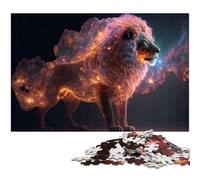 Puzzle for Adults 1000 Pieces Lion King of The Jungle Jigsaw Every Piece Is Unique - Challenging Family Fun Game 1000 PCS(75x50cm)