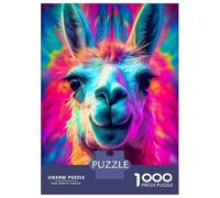 Puzzle for Adults 1000 Pieces Llama Black Light UV Glow Jigsaw for Adults Relax Games Analysis And Logic Birthday And Unique Gifts 70x50cm/1000pcs