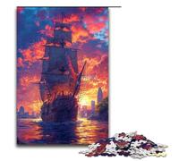 Puzzle for Adults 1000 Pieces Magic Pirate Ship Jigsaw for Educational Game Challenge Toy Unique Home Decor And Gifts 1000 PCS