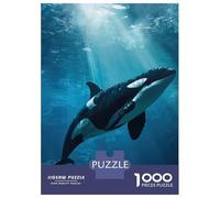 Puzzle for Adults 1000 Pieces Majestic Orca Whale Killer Puzzles for Adults Relaxing Games Precision Cutting Parent-child Interaction 70x50cm/1000pcs
