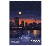 Puzzle for Adults 1000 Pieces Maputo, Mozambique Cityscape at Night Puzzles for Adults Relaxing Games Precision Cutting Parent-child Interaction 70x50cm/1000pcs