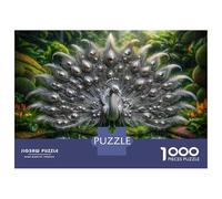 Puzzle for Adults 1000 Pieces Metallic Peacock Garden Decor Teenager Puzzles Toy Wall Decor Wall Decoration Unique Gifts for Birthday And Christmas 52x38cm/1000pcs