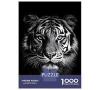 Puzzle for Adults 1000 Pieces Monochrome Tiger Portrait Jigsaw for Adults Relax Games Analysis And Logic Birthday And Unique Gifts 70x50cm/1000pcs