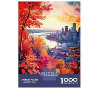 Puzzle for Adults 1000 Pieces Montreal Art Jigsaw for Adults Relax Games Analysis And Logic Birthday And Unique Gifts 38x26cm/1000pcs