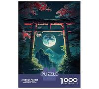 Puzzle for Adults 1000 Pieces Moonlight Blue Light Puzzles for Adults Relaxing Games Precision Cutting Parent-child Interaction 38x26cm/1000pcs
