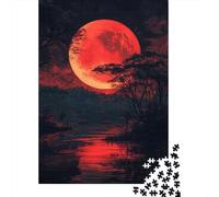 Puzzle for Adults 1000 Pieces Moonlit River Reflections Adult Jigsaw Brain Teaser Game Staycation Kill Time Parent-child Interaction 52x38cm/1000pcs