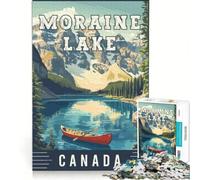 Puzzle for Adults 1000 Pieces Moraine Lake in Canada | Difficult Hard for the whole family Birthday Present,Travel Gifts, 38x52cm