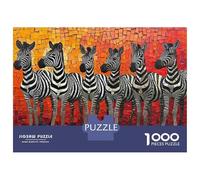 Puzzle for Adults 1000 Pieces Mosaic Art Zebra Wall Decor Teenager Puzzles Toy Wall Decor Wall Decoration Unique Gifts for Birthday And Christmas 38x26cm/1000pcs