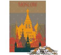 Puzzle for Adults 1000 Pieces Moscow Jigsaw Puzzles for Teenagers Staycation Kill Time Fun Activities at Home Unique Challenge Game (38x26cm/1000pcs)