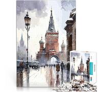 Puzzle for Adults 1000 Pieces Moscow Russia Painting Spielspielzeug als Familiengeschenk Geburtstagsgeschenk38x26cm