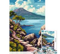 Puzzle for Adults 1000 Pieces Mount Vesuvius Italy Jigsaw Puzzles for Teenagers Staycation Kill Time Fun Activities at Home Unique Challenge Game (38x52cm)
