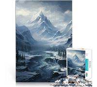 Puzzle for Adults 1000 Pieces Mountains in winter Train your brain and hands 38x52cm Artists Collection, Fine Art for ages 14+