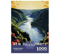 Puzzle for Adults 1000 Pieces New River Gorge National Park Adult Jigsaw Puzzle Hands-on Game Precision Cutting for Is Ideal As A Gift 38x26cm/1000pcs