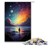 Puzzle for Adults 1000 Pieces Night View Under The Starry Sky Jigsaw Puzzle Every Piece Is Unique - Challenging Family Fun Game 1000 PCS(75x50cm)