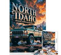 Puzzle for Adults 1000 Pieces North Idaho Truck Practical Game Stress Reliever Toy Wall Decor Artists Collection, Fine Art (38X26cm)