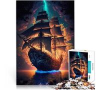 Puzzle for Adults 1000 Pieces Ocean ship Trainieren Sie Ihr Gehirn und Ihre Hände Wunschliste mit dem Weihnachtsmann52x38cm