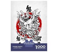 Puzzle for Adults 1000 Pieces Oni Mask Jigsaw for Adults Relax Games Analysis And Logic Birthday And Unique Gifts 38x26cm/1000pcs