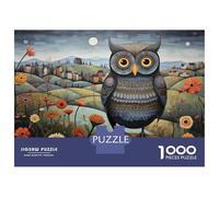 Puzzle for Adults 1000 Pieces Owl Art Print - Fantasy Landscape Puzzles for Adults Hands-on Game Difficult Hard Unique Gifts for Birthday And Christmas 38x26cm/1000pcs