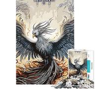 Puzzle for Adults 1000 Pieces Painting Black Phoenix Puzzles for Teenagers Birthday Present Difficult And Challenge Toy Intellectual Game (Size 38x26cm)