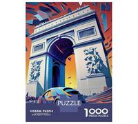 Puzzle for Adults 1000 Pieces Paris Arc De Triomphe 3 Jigsaw for Adults Family Games Home Decoration Unique Gifts for Birthday And Christmas 52x38cm/1000pcs