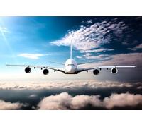 Puzzle for Adults 1000 Pieces Passenger Plane Flying Over the Skyline Mj555TY 38x52cm