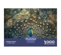 Puzzle for Adults 1000 Pieces Peacock Feathers Nature Art Teenager Puzzles Toy Wall Decor Wall Decoration Unique Gifts for Birthday And Christmas 70x50cm/1000pcs