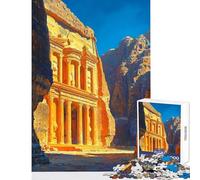 Puzzle for Adults 1000 Pieces Petra Treasury Hands-on Game Presents for Women Home Decoration Toys Christmas Birthday Gifts (52X38cm)
