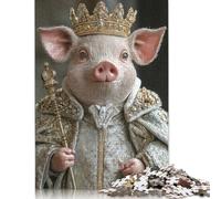 Puzzle for Adults 1000 Pieces Pig King Figurine Jigsaw Puzzles for Adults Jigsaw Puzzle for Teens Puzzle Game Toy Gift 1000pcs (75x50cm)