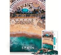 Puzzle for Adults 1000 Pieces Playa De Los Cristianos Exact Edge Art Mental Exercise Fun Quiet Play Game Birthday Activity (38x26cm)