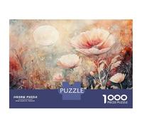 Puzzle for Adults 1000 Pieces Poppies in The Moonlight Puzzles for Adults Hands-on Game Difficult Hard Unique Gifts for Birthday And Christmas 38x26cm/1000pcs