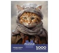 Puzzle for Adults 1000 Pieces Portrait of An Orange Cat Adult Jigsaw Puzzle Hands-on Game Precision Cutting for Is Ideal As A Gift 70x50cm/1000pcs