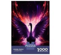 Puzzle for Adults 1000 Pieces Purple Fire Swan Adult Jigsaw Puzzle Hands-on Game Precision Cutting for Is Ideal As A Gift 70x50cm/1000pcs